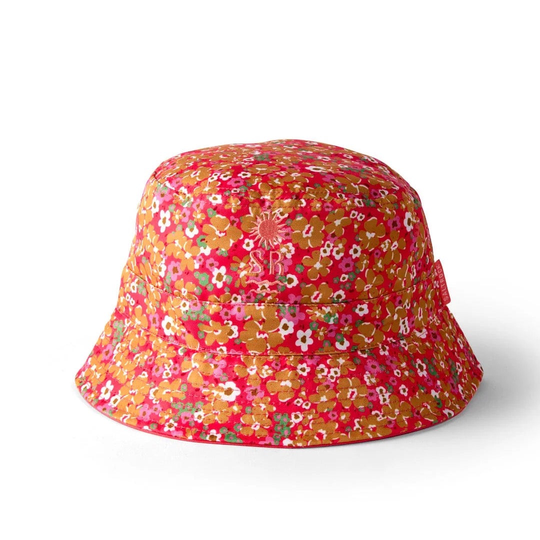 Saltrock Nova Bucket Hat Coral Floral Print Clothing ONE SIZE / Coral