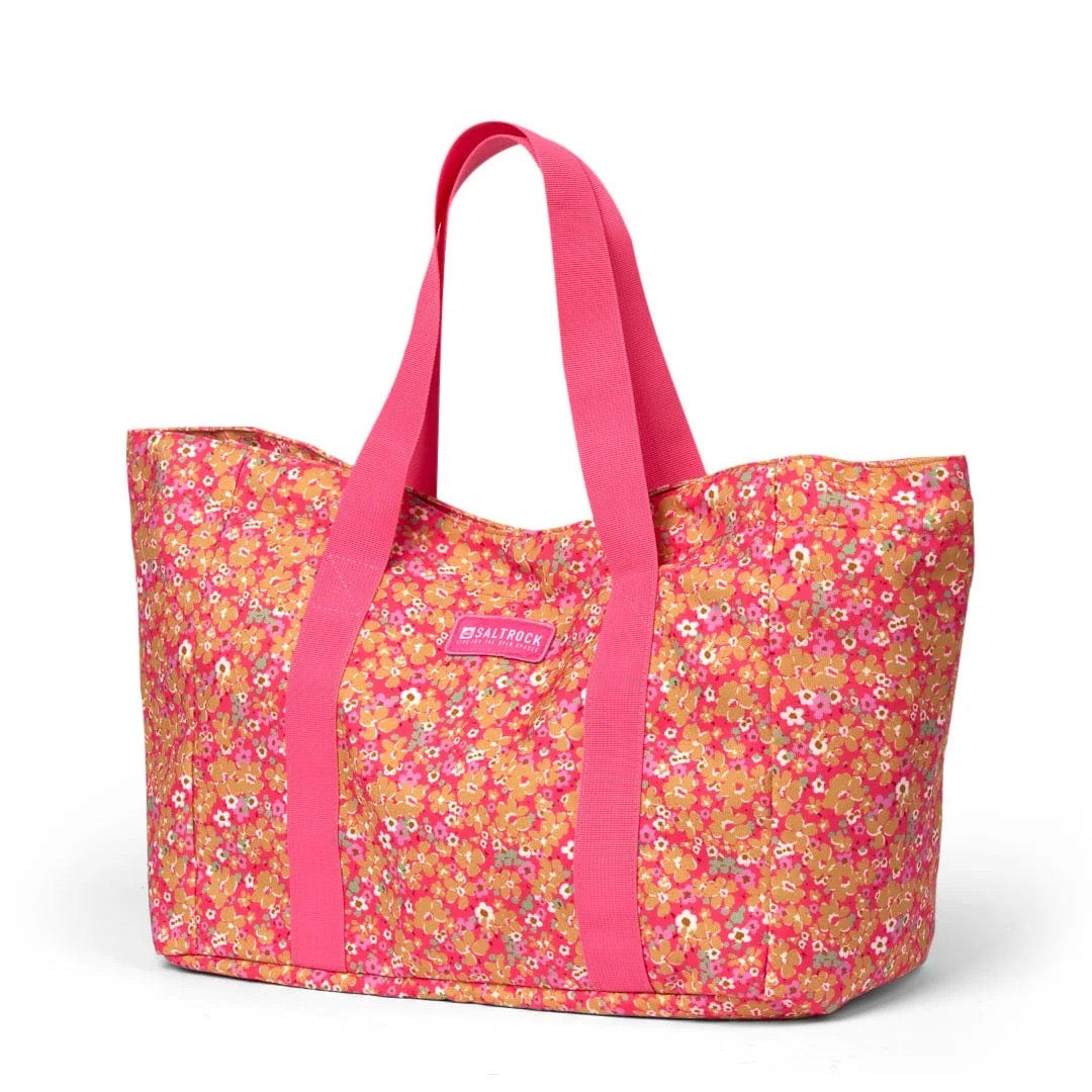 Saltrock Peachy Floral Beach Bag Accessories ONE SIZE / Coral