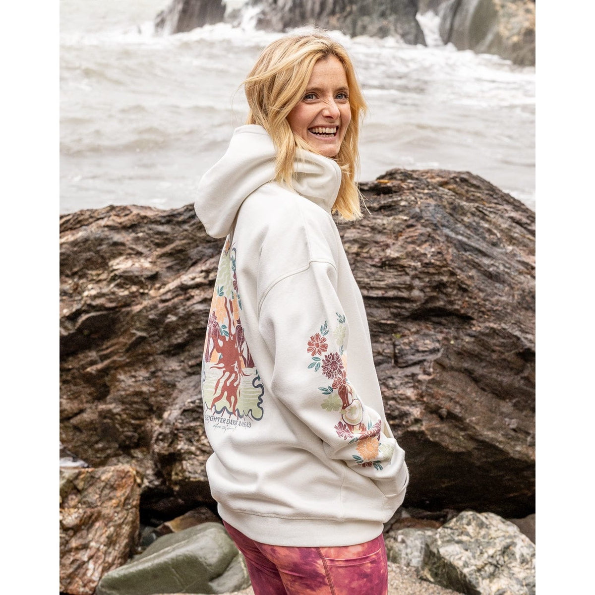 Saltrock Womens Better Days Hoodie Hwb22401006 Cream Clothing XS / Cream,S / Cream,M / Cream,L / Cream