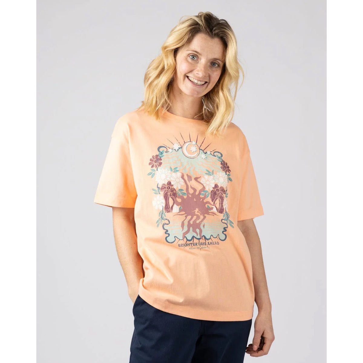 Saltrock Womens Better Days T-Shirt Tsf22401013 Apricot Clothing XS / Apricot,S / Apricot,M / Apricot,L / Apricot