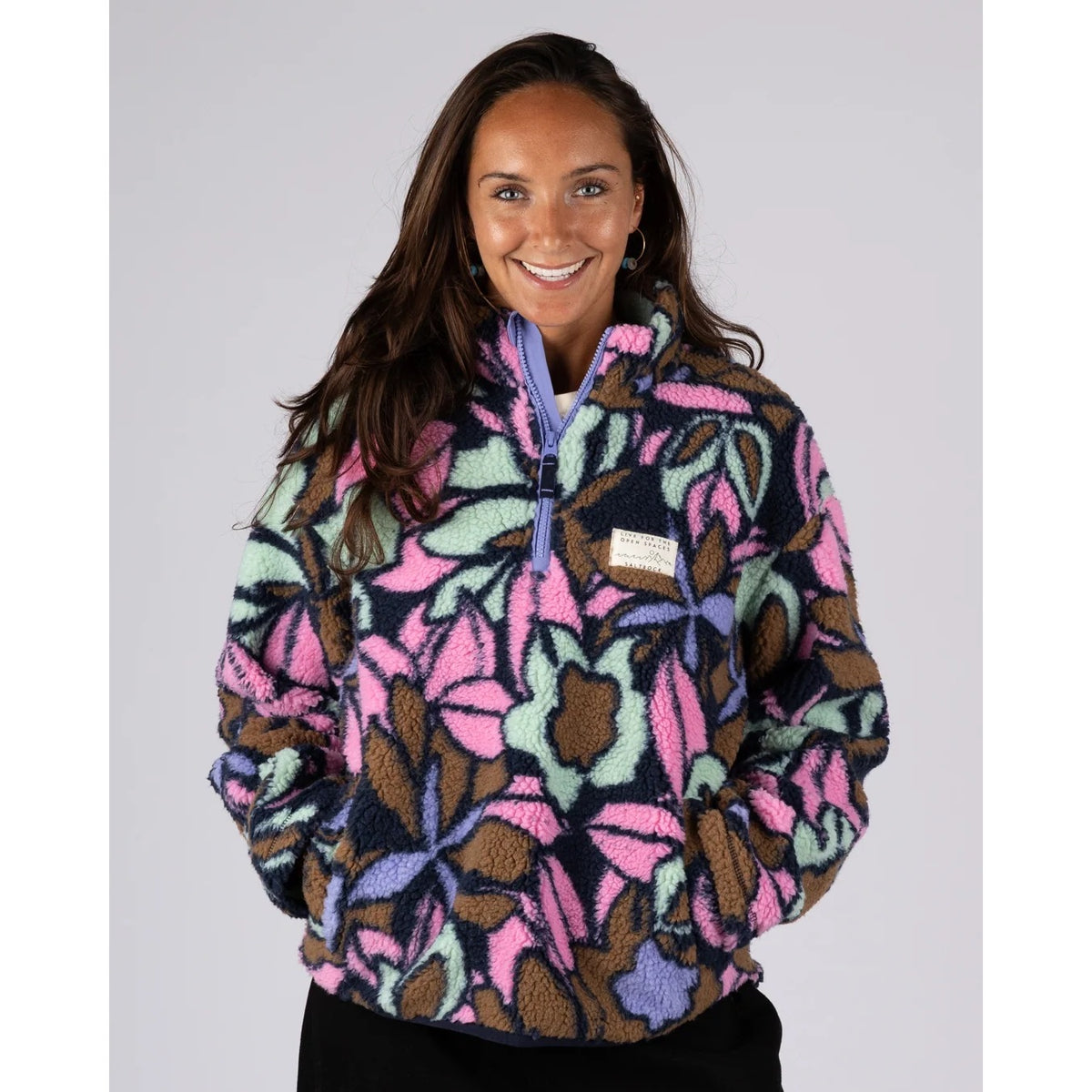 Saltrock Womens Fleur Borg Fleece Pink Multi Clothing S / Multi,M / Multi,L / Multi