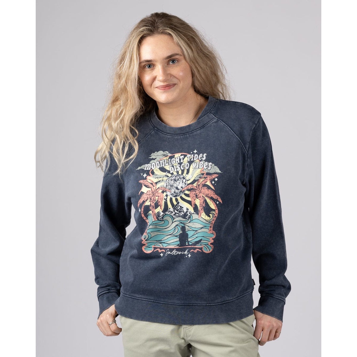 Saltrock Womens Last Light Crew Sweatshirt Lwf22601077 Navy Clothing XS / Navy,S / Navy,M / Navy,L / Navy