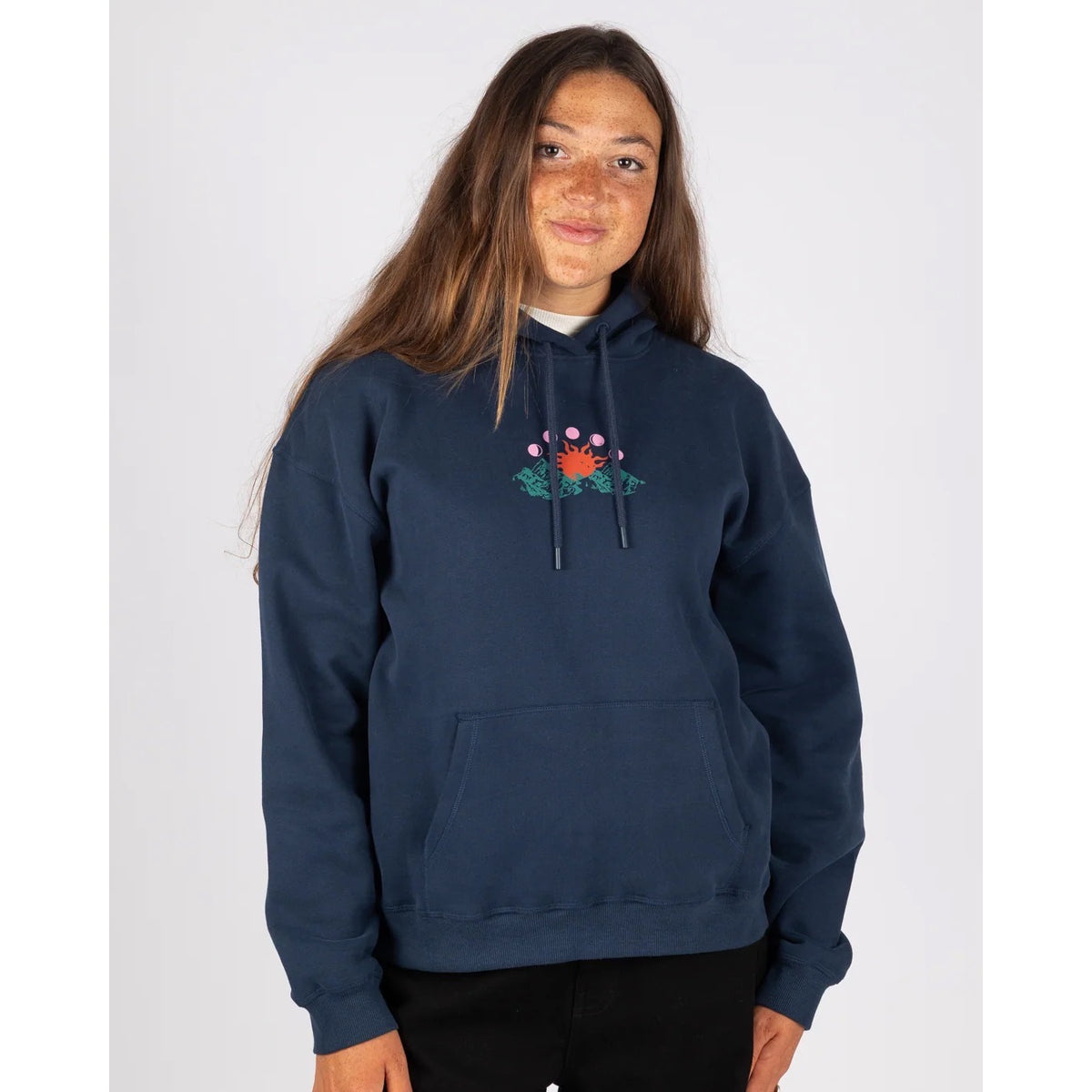Saltrock Womens Mountain Calling Oversized Hoodie Blue