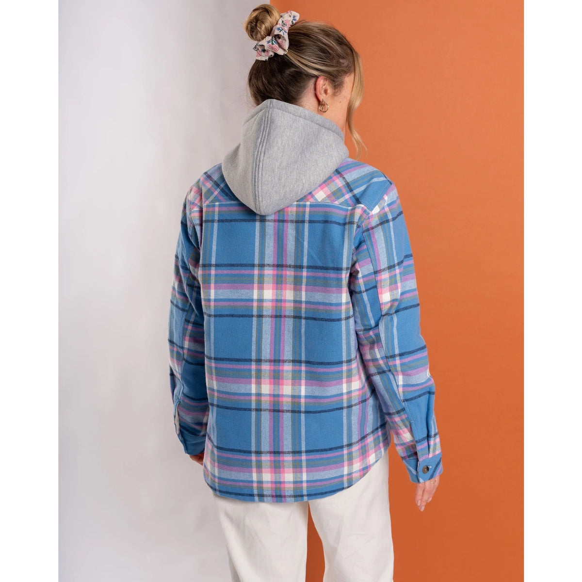 Saltrock Womens Myla Shacket Blue Check Clothing XS ADULT / Blue,SMALL ADULT / Blue,LARGE ADULT / Blue