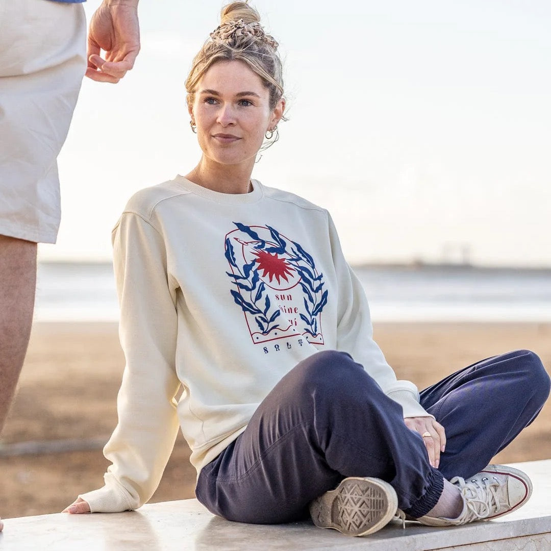 Saltrock Womens Sunshine Soul Sweatshirt Lwf22501060 Clothing XS ADULT / Cream,SMALL ADULT / Cream,MEDIUM ADULT / Cream,LARGE ADULT / Cream
