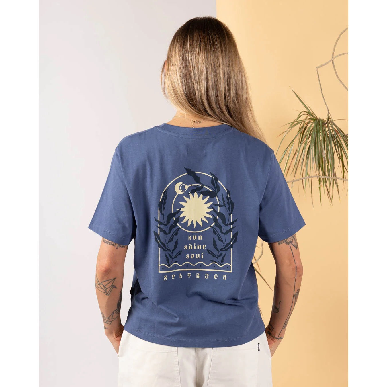 Saltrock Womens Sunshine Soul T-Shirt Mid Blue Clothing XS ADULT / Blue,SMALL ADULT / Blue,MEDIUM ADULT / Blue,LARGE ADULT / Blue