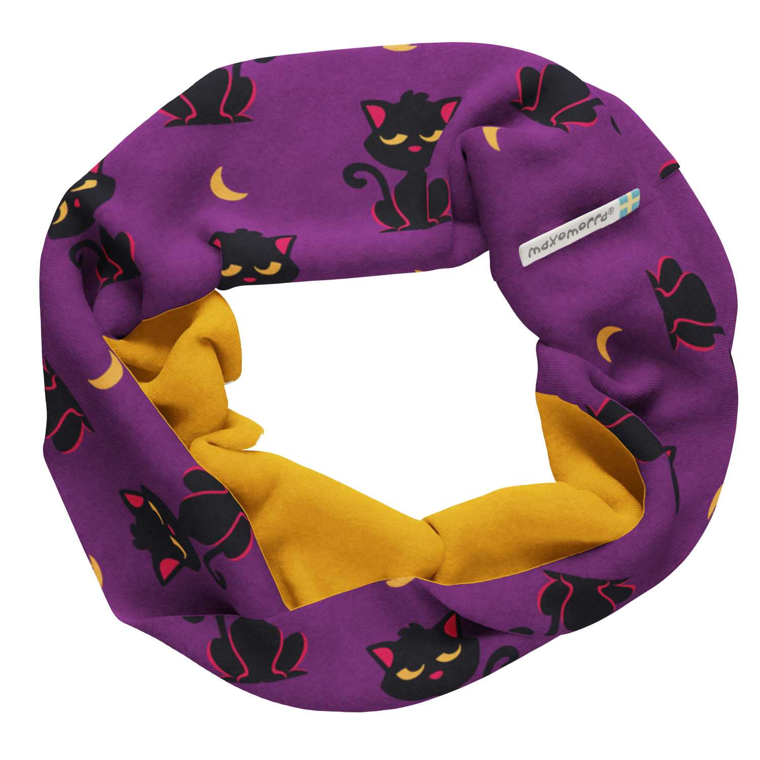 Maxomorra Cat Tube Scarf Aw24 Clothing 52/54 CM / Purple,56/58 CM / Purple