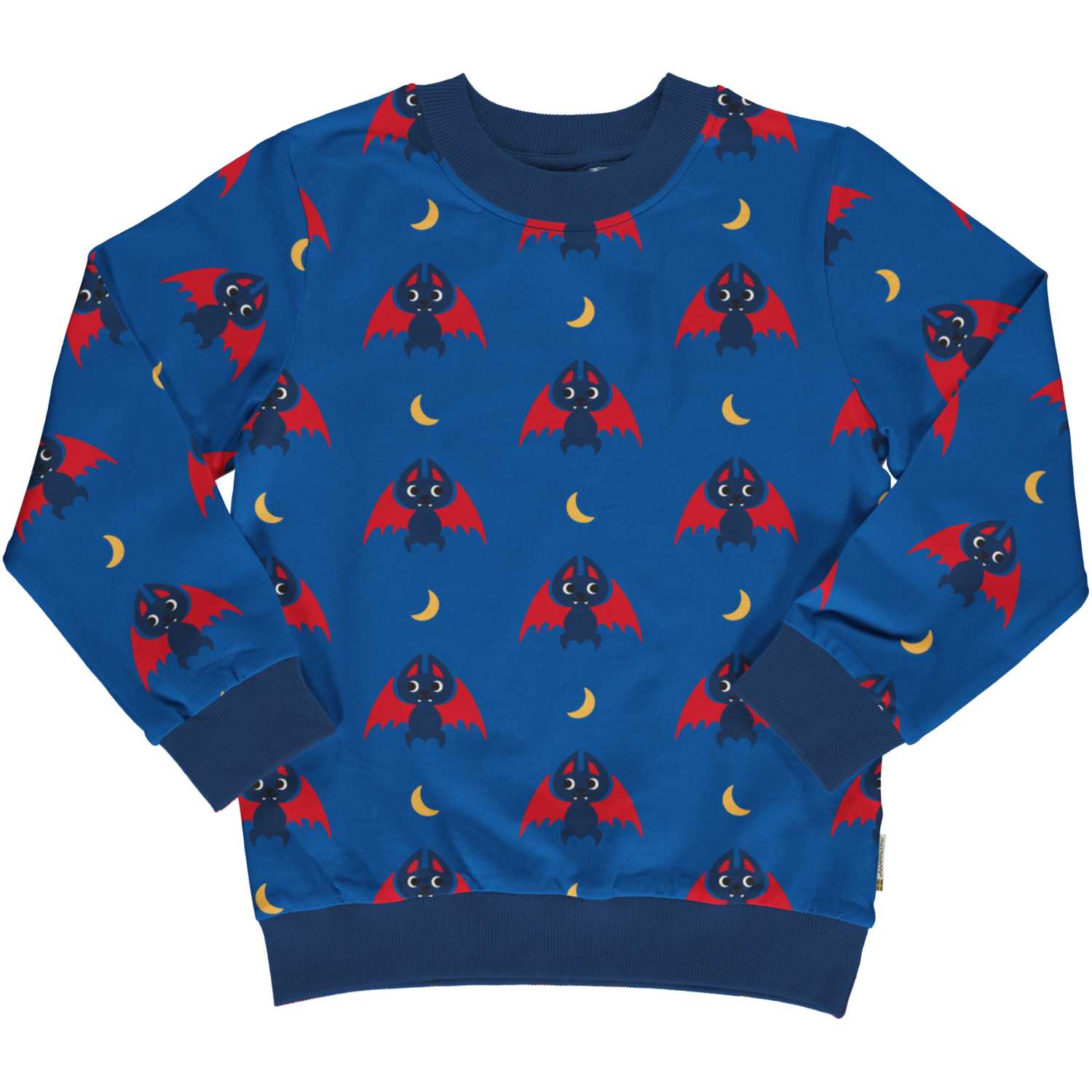 Maxomorra Bat Sweatshirt Aw24 Clothing 3-4YRS / Blue,4-5YRS / Blue,5-6YRS / Blue,7-8YRS / Blue,9-10YRS / Blue