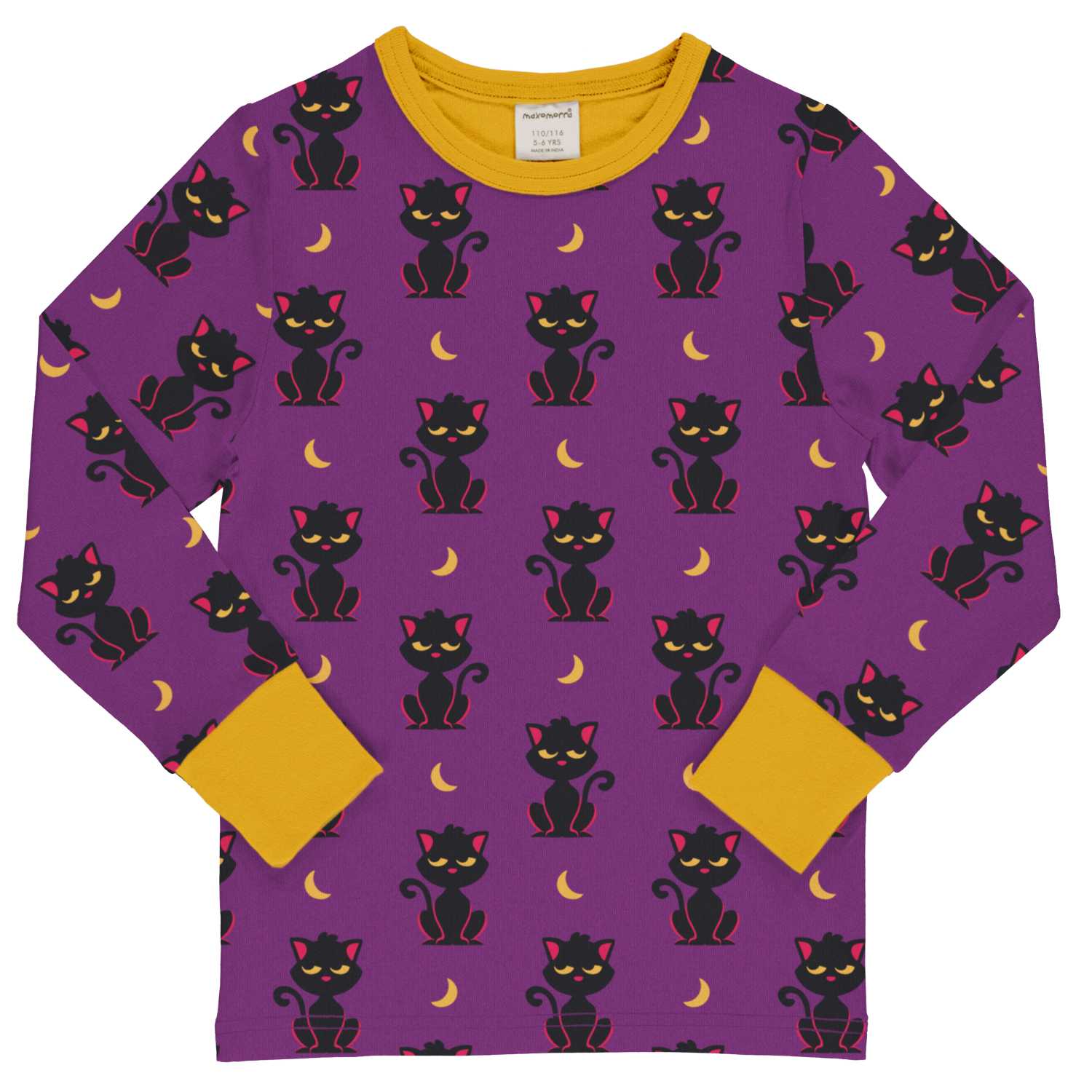 Maxomorra Cat Ls Top Aw24 Clothing 2-3YRS / Purple,3-4YRS / Purple,4-5YRS / Purple,5-6YRS / Purple,7-8YRS / Purple,9-10YRS / Purple