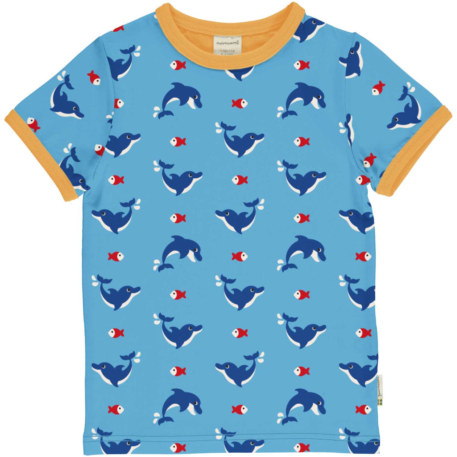 Maxomorra Dolphin Printed Top Dxs2409-Sxs2410 Clothing 3-4YRS / Blue,5-6YRS / Blue,7-8YRS / Blue