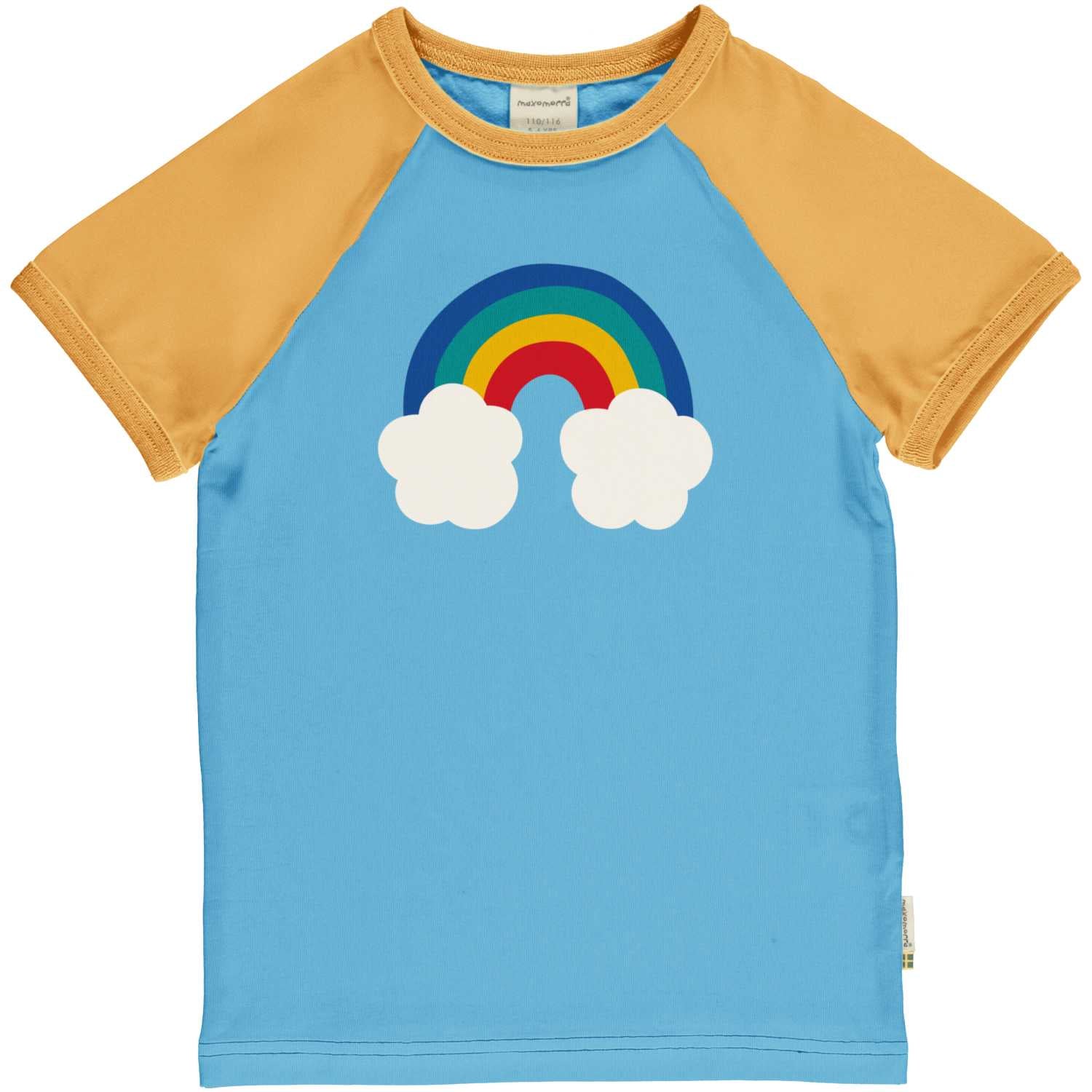 Maxomorra Rainbow Raglan T-Shirt Ss24 Clothing 3-4YRS / Blue,5-6YRS / Blue,7-8YRS / Blue