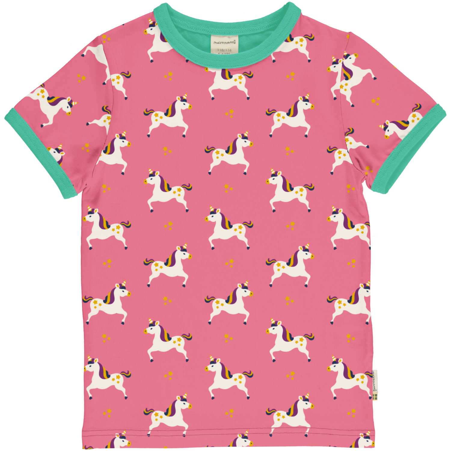 Maxomorra Pink Unicorn Printed Top Dxs2413-Sxs2410 Clothing 3-4YRS / Pink,5-6YRS / Pink,7-8YRS / Pink,9-10YRS / Pink,1-2 YRS / Pink