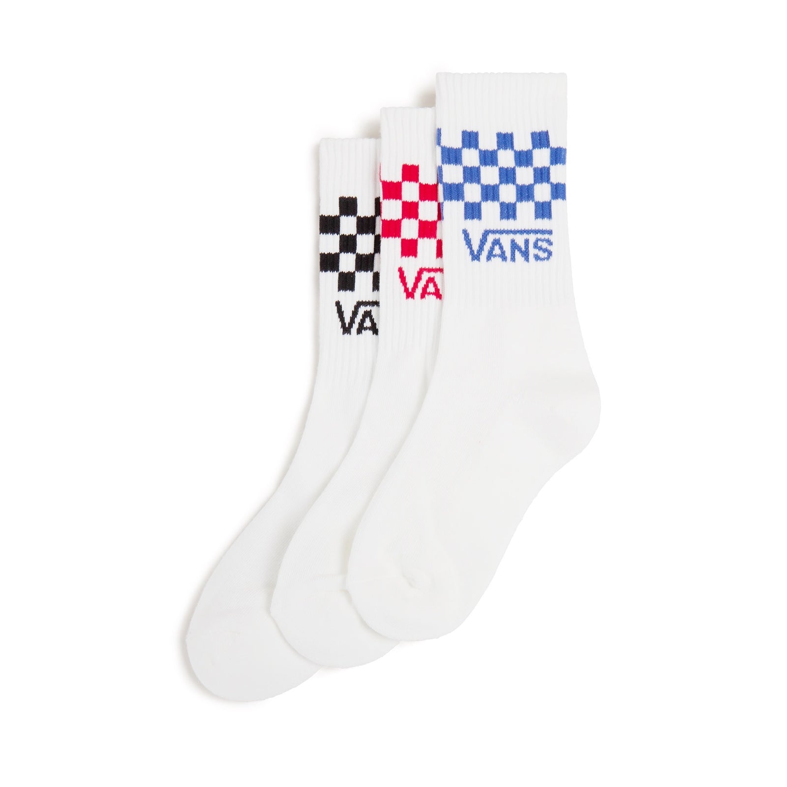 Vans Kids 3 Pack Socks Vn000q1qwht1 Checkerboard White Clothing ONE SIZE / White