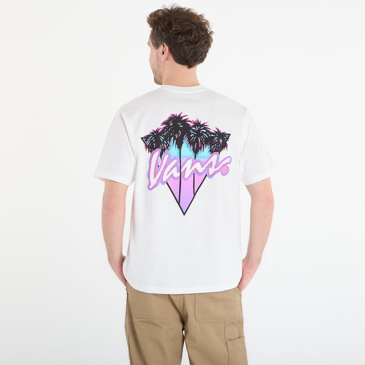 Vans Mens Palm Drive T-Shirt Vn000sxewht1 White Clothing M / White,L / White,XL / White,XXL / White