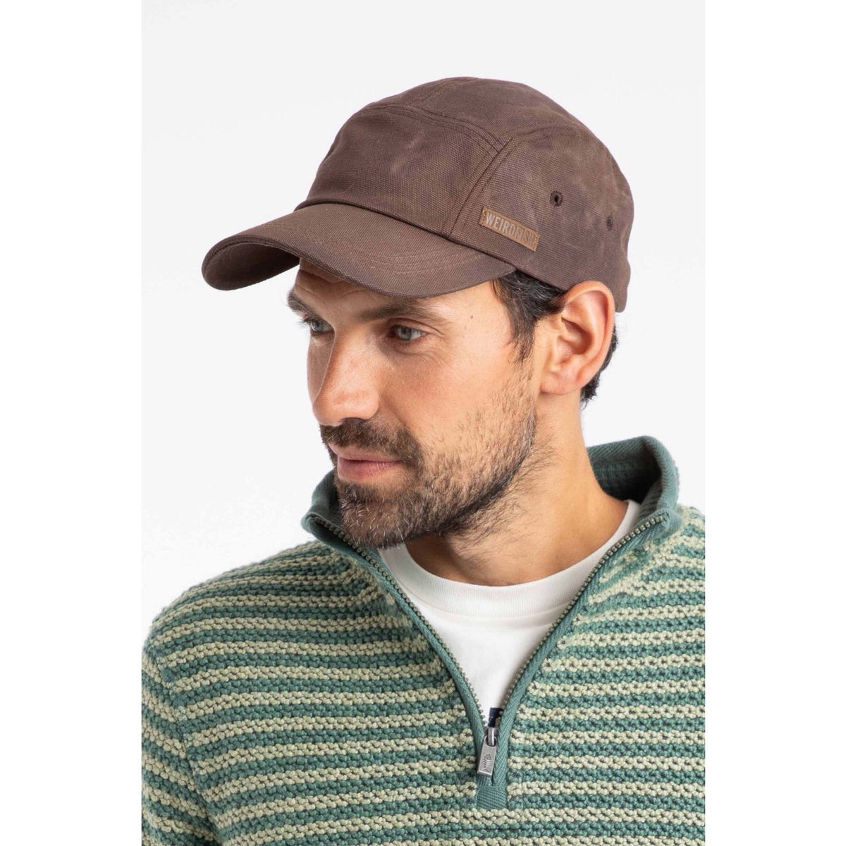 Weird Fish Mens Bowers Waxed Canvas Cap 202972 Bark
