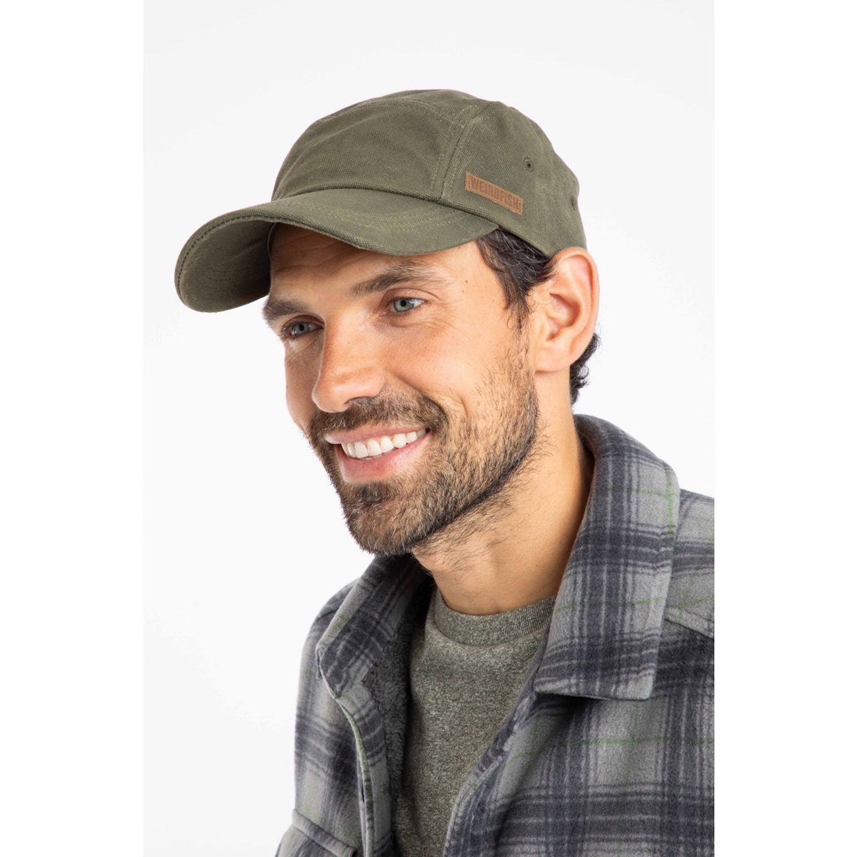 Weird Fish Mens Bowers Waxed Canvas Cap 202972 Fir Green