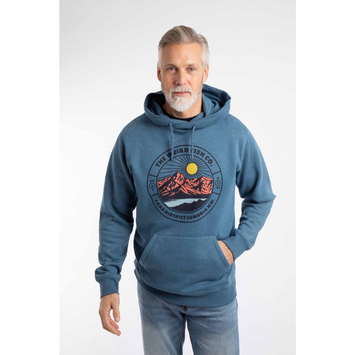 Weird Fish Mens Bryant Hoodie 204018 Washed Blue Clothing S / Blue,M / Blue,L / Blue,XL / Blue,XXL / Blue