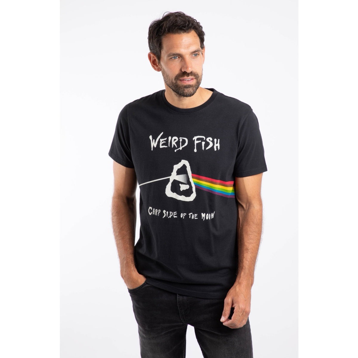 Weird Fish Mens Carp Side T-Shirt 18784 Black