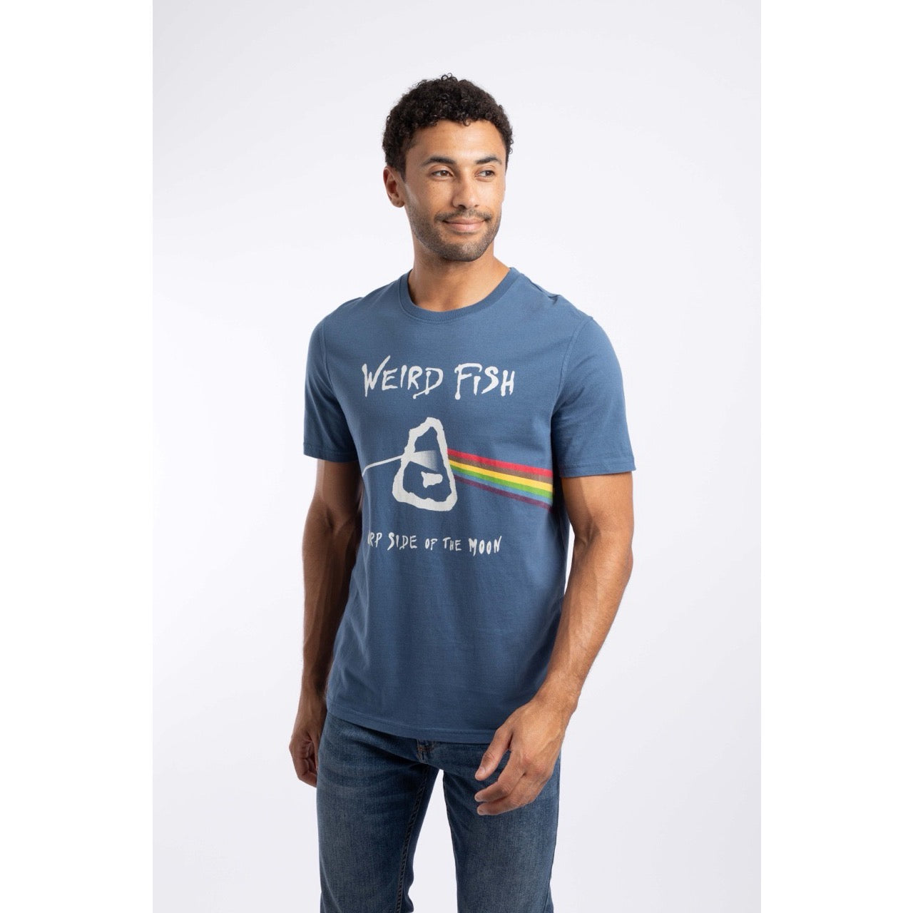 Weird Fish Mens Carp Side T-Shirt 18784 Blue