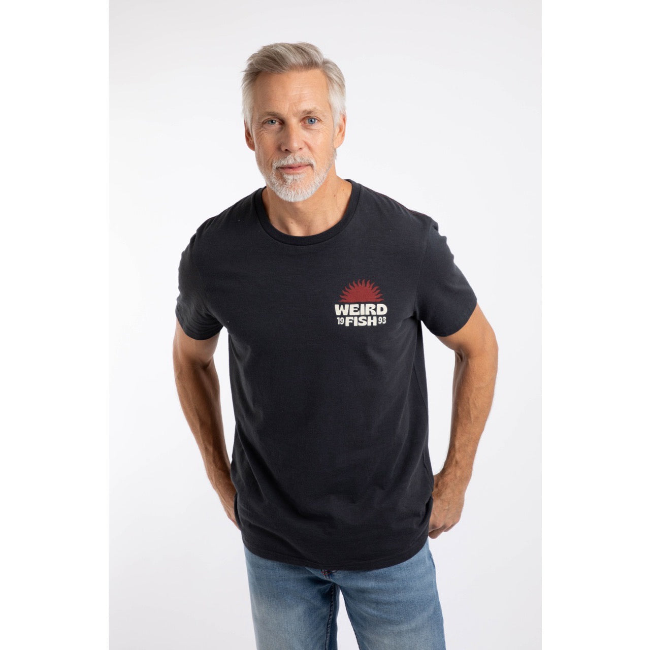 Weird Fish Mens Sun Beam T-Shirt 204013 Coal Clothing S / Charcoal,M / Charcoal,L / Charcoal,XL / Charcoal,XXL / Charcoal,XXXL / Charcoal