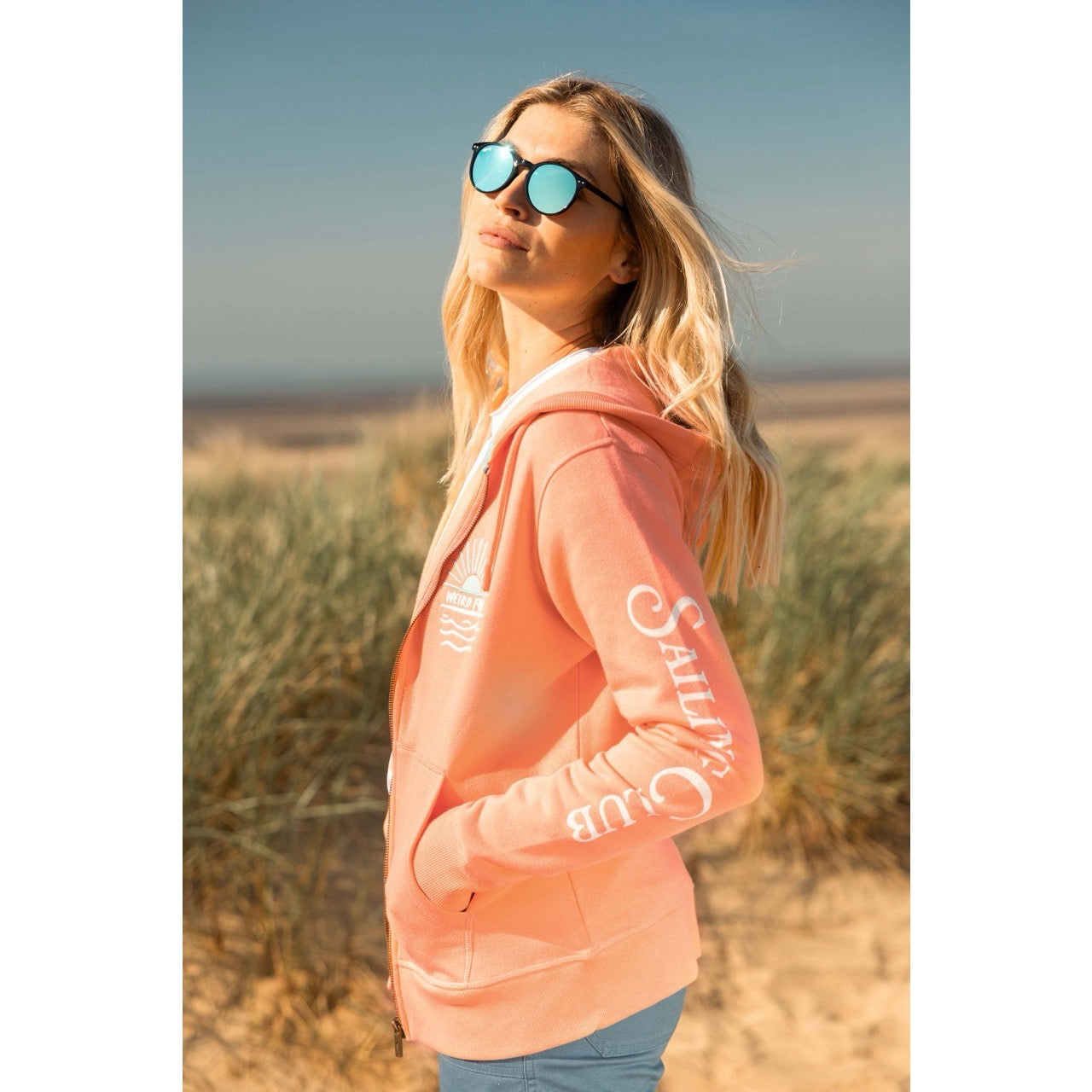 Weird Fish Womens Cyra Zip Hoodie 204062 Tangerine Clothing UK8 / Tangerine,UK10 / Tangerine,UK12 / Tangerine,UK14 / Tangerine