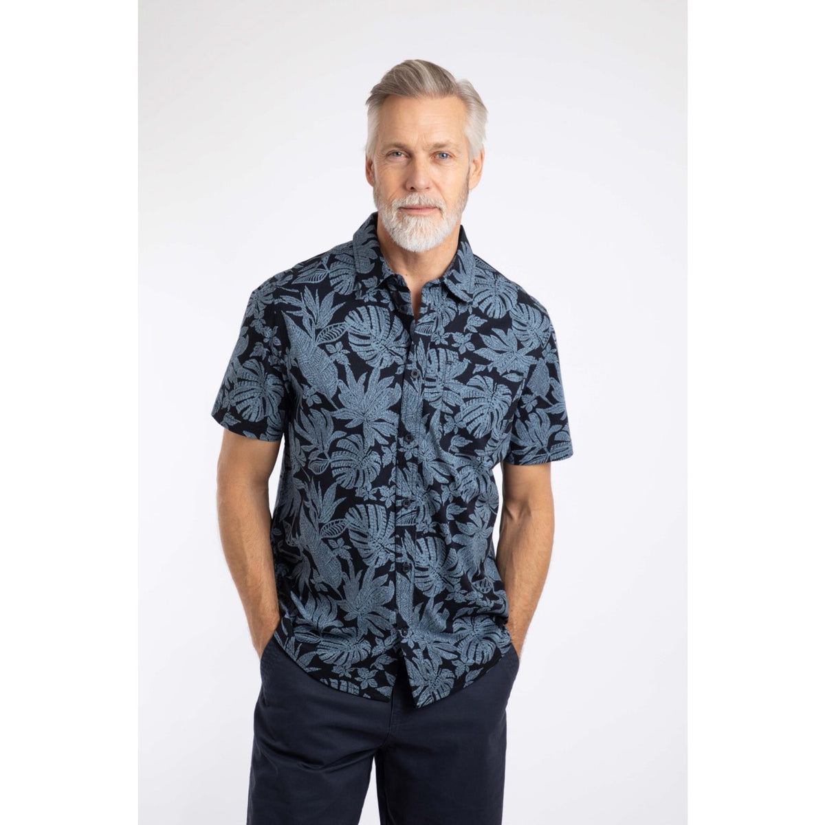 Weirdfish Mens Faraway Shirt 204025 Blue Mirage