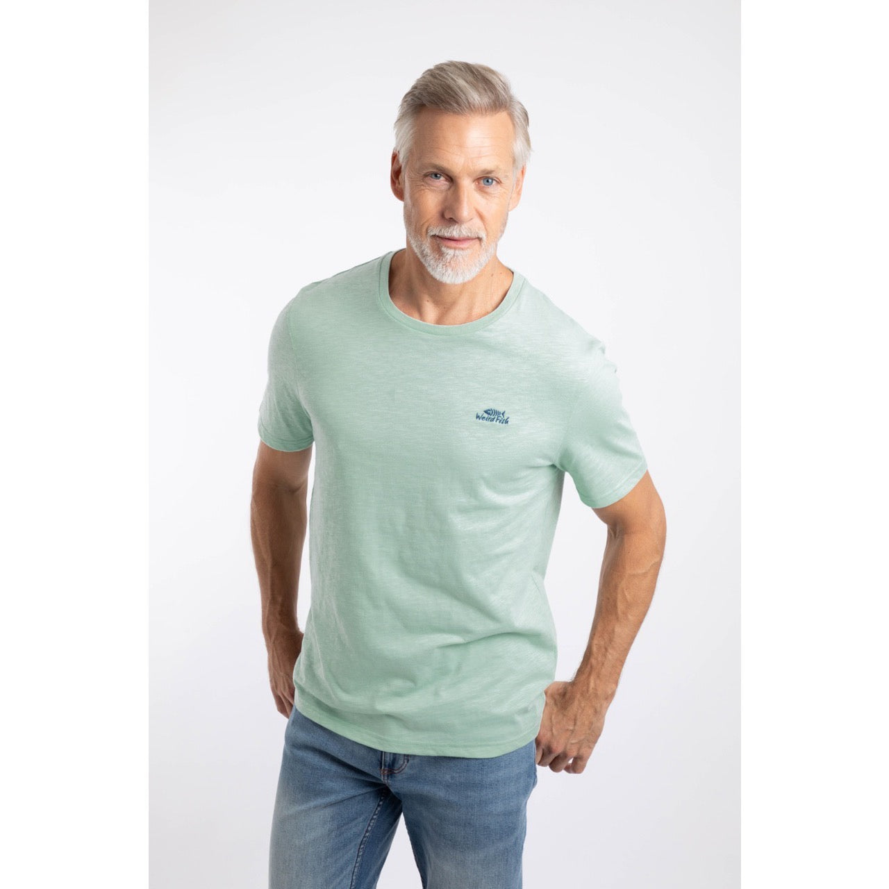 Weirdfish Mens Fished T-Shirt 202703 Mint Green