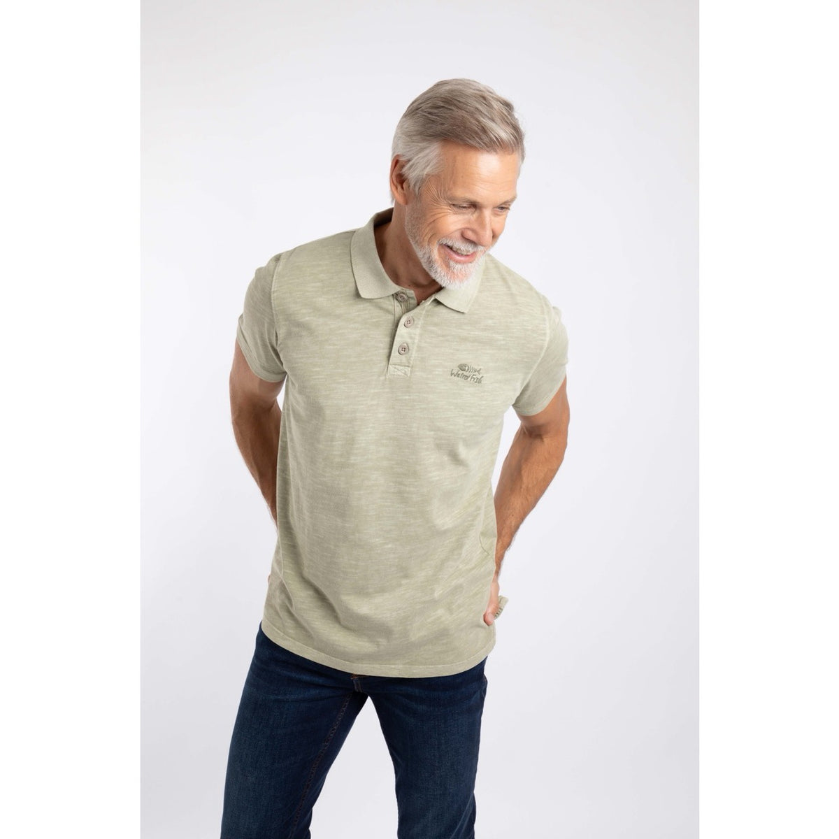 Weirdfish Mens Indy Polo Shirt 204016 Laurel Green