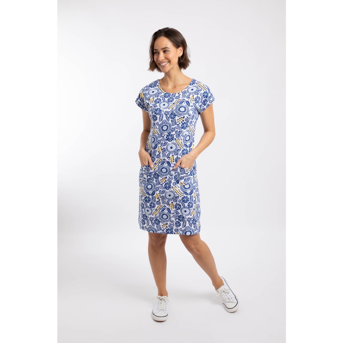 Weirdfish Women Tallahassee Dress 203972 Blue Sapphire