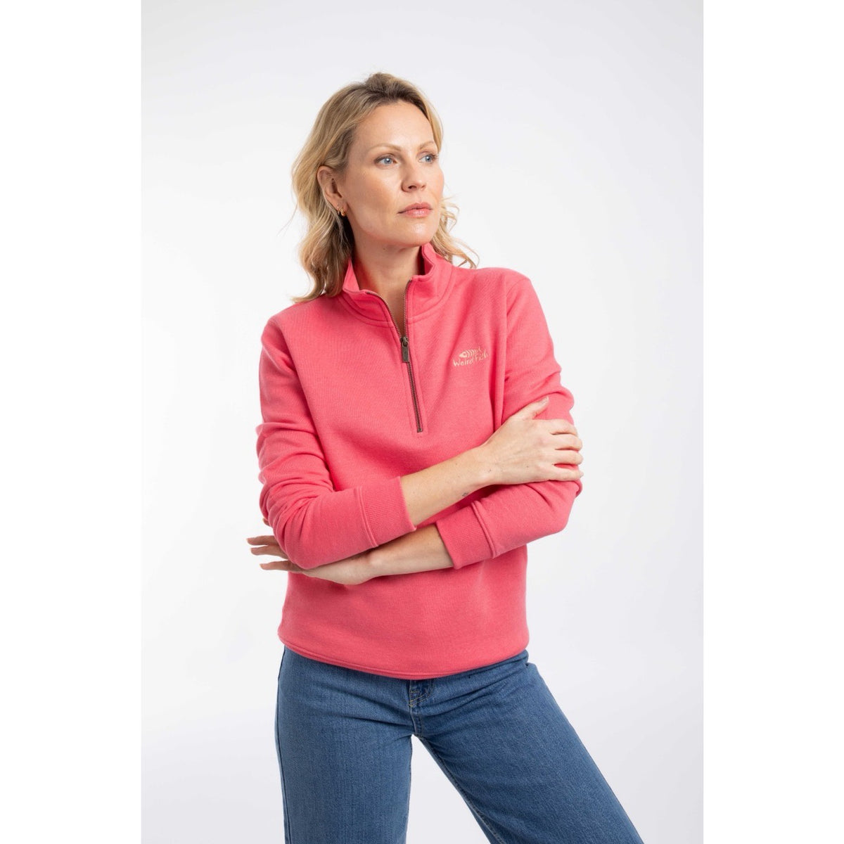 Weirdfish Womens Avery Sweatshirt 204045 Flamingo