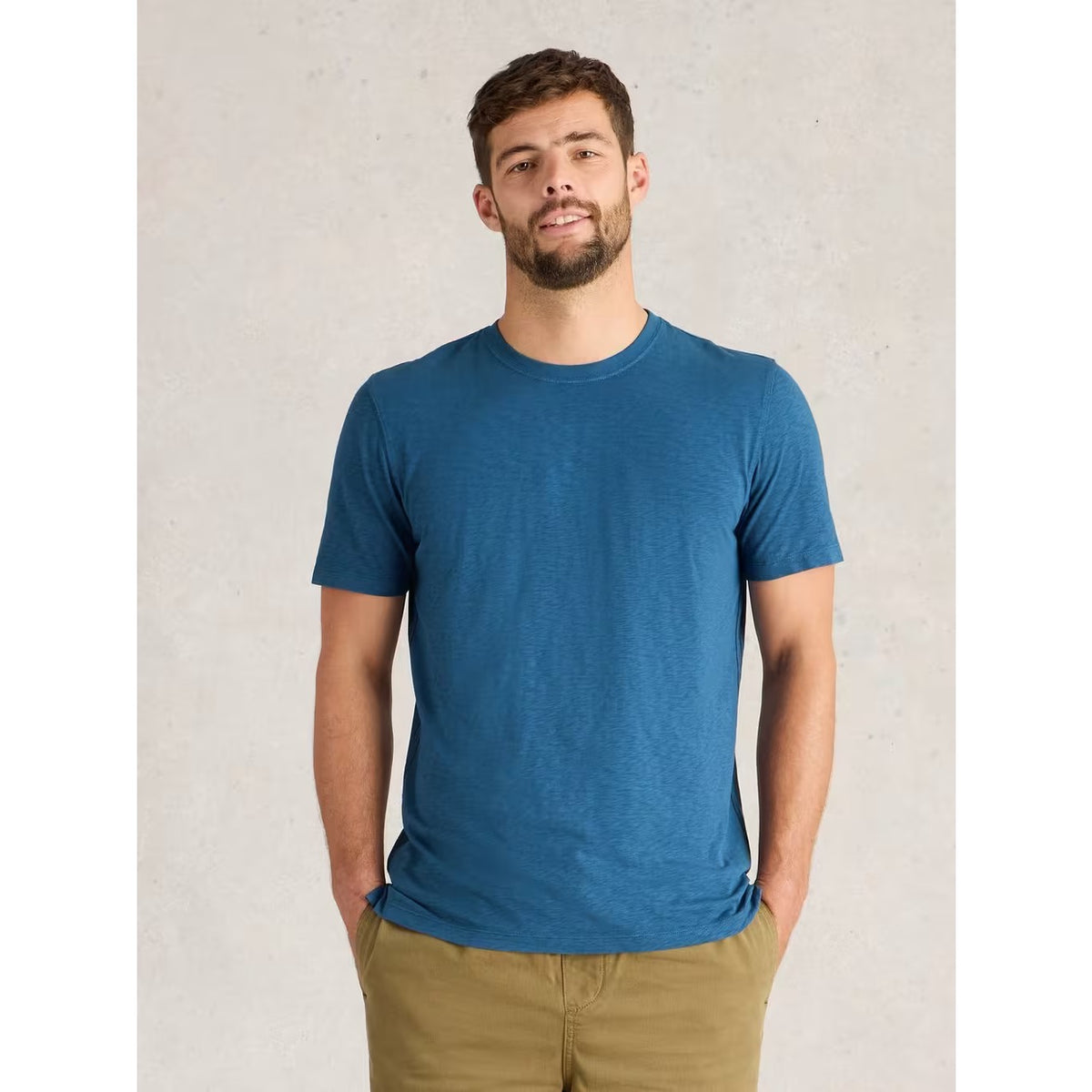 White Stuff Mens Abersoch Plain T-Shirt 444414 Indigo Clothing M / Indigo,L / Indigo,XL / Indigo,XXL / Indigo