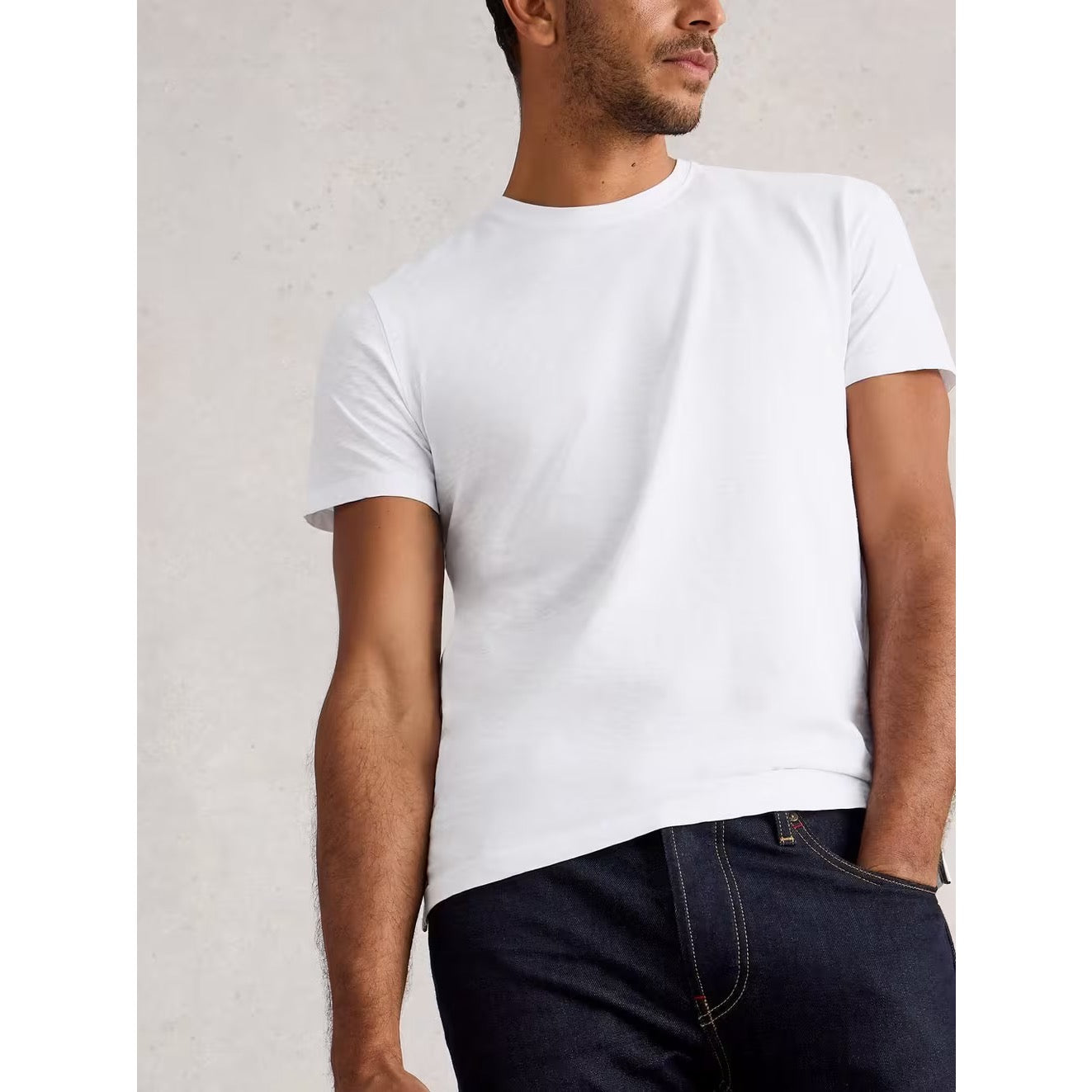 White Stuff Mens Abersoch Plain T-Shirt 444414 White Clothing M / White,L / White,XL / White,XXL / White