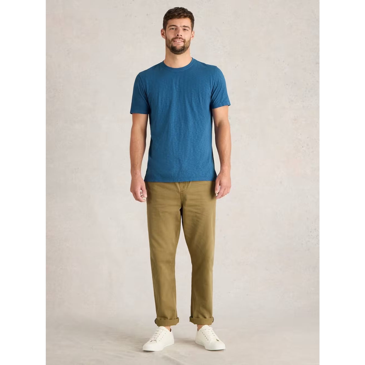 White Stuff Mens Abersoch Solid T-Shirt 442650 Indigo Clothing M / Indigo,L / Indigo,XL / Indigo,XXL / Indigo