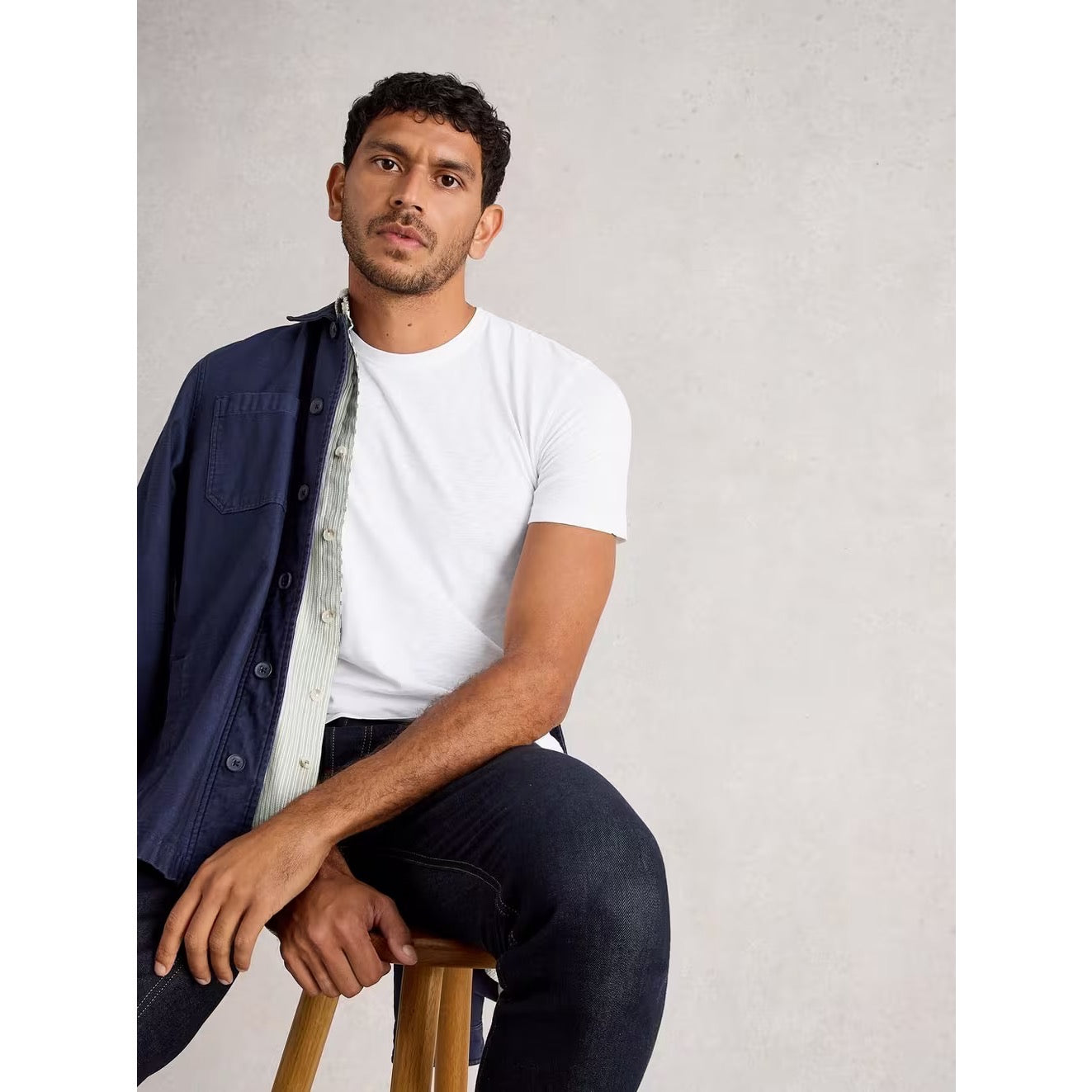 White Stuff Mens Abersoch Solid T-Shirt 442650 White Clothing M / White,L / White,XL / White,XXL / White