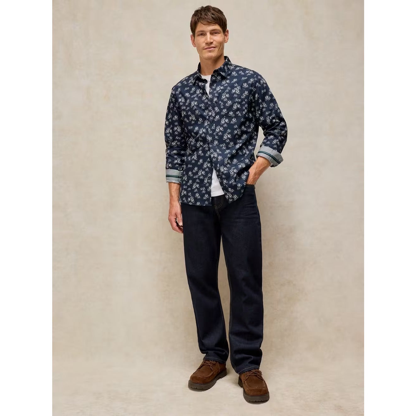 White Stuff Mens Finsbury Shirt 446964 Navy Print Clothing S / Navy,M / Navy,L / Navy,XL / Navy,XXL / Navy