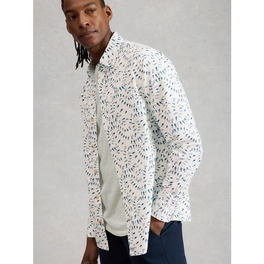 White Stuff Mens Finsbury Swim Fish Shirt 445292 Clothing M / White,L / White,XL / White,XXL / White
