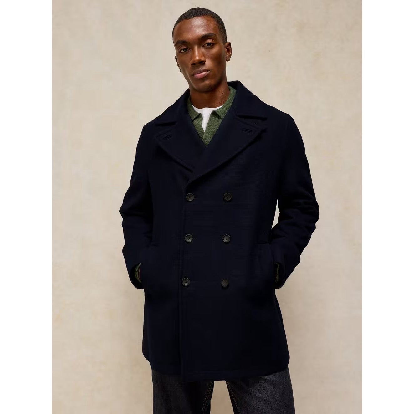 White Stuff Mens Hadley Wool Coat 446684 Dark Navy Clothing M / Navy,L / Navy,XL / Navy,XXL / Navy