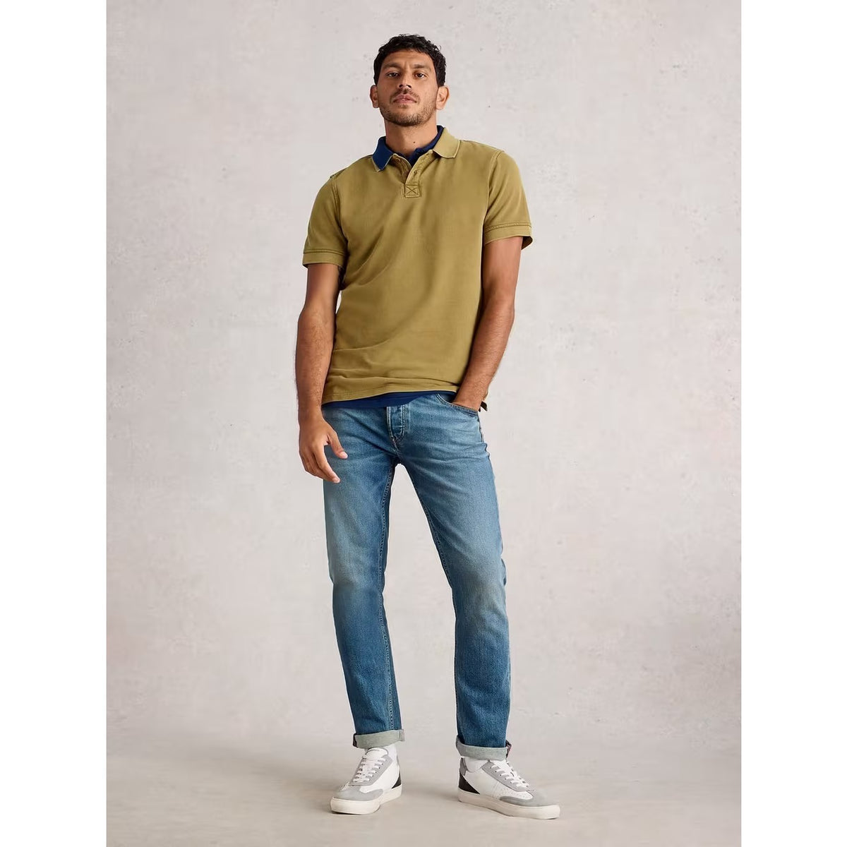 White Stuff Mens Utility Polo Shirt 444240 Khaki Clothing S / Khaki,M / Khaki,L / Khaki,XL / Khaki,XXL / Khaki