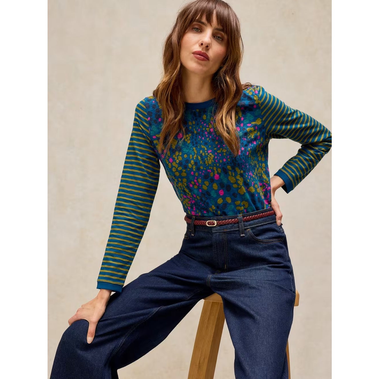 White Stuff Women Clara T-Shirt 447357 Teal Print Clothing UK8 / Teal,UK10 / Teal,UK12 / Teal,UK14 / Teal,UK16 / Teal,UK18 / Teal