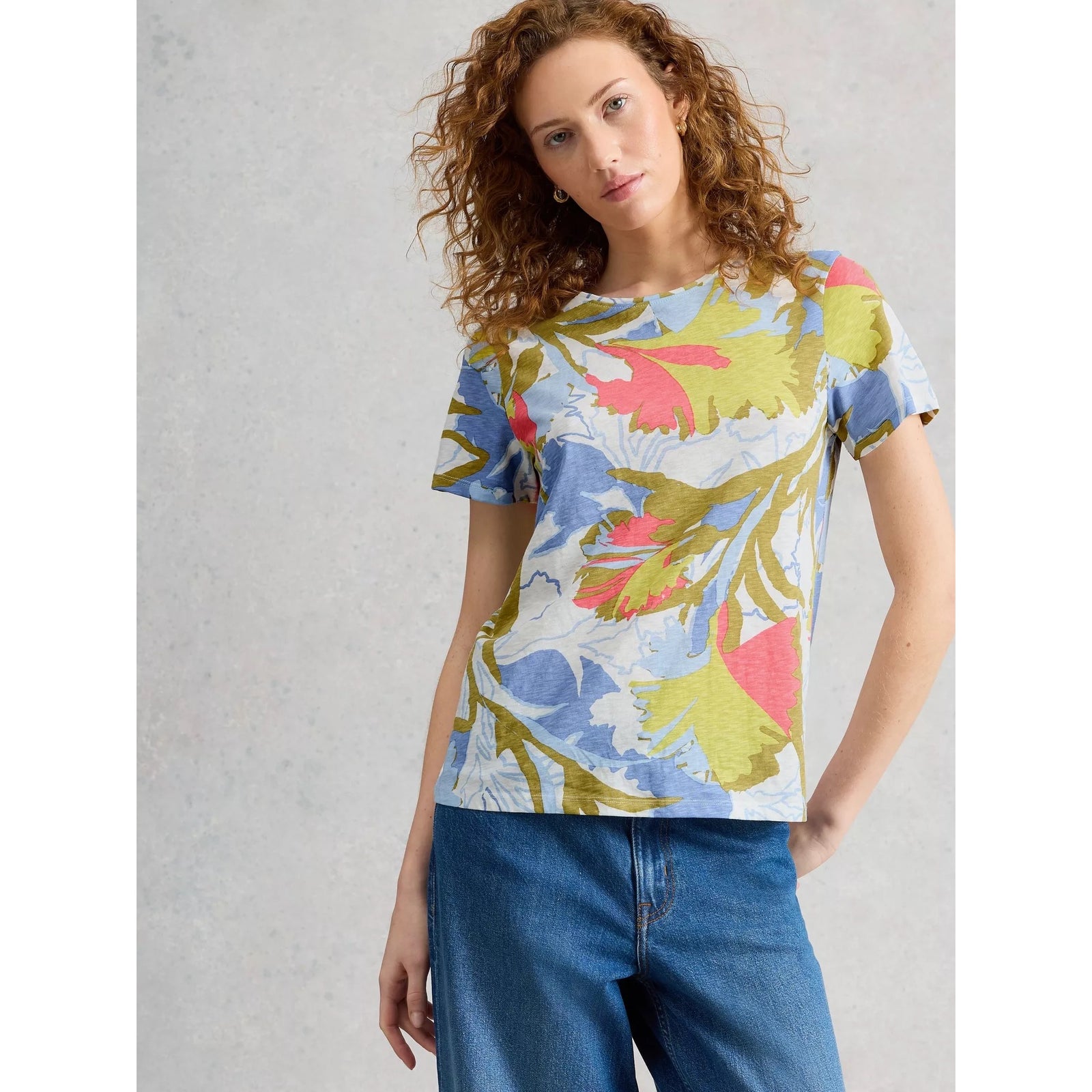 White Stuff Womens Abbie T-Shirt 445364 Ivory Multi Clothing UK8 / Multi,UK10 / Multi,UK12 / Multi,UK14 / Multi,UK16 / Multi,UK18 / Multi