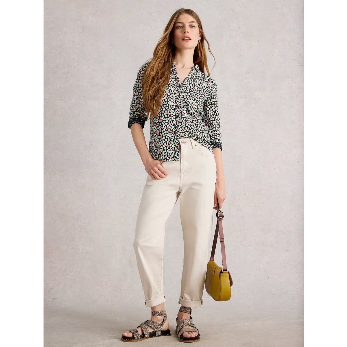 White Stuff Womens Annie Jersey Shirt 444331 Hearts Clothing UK8 / Multi,UK10 / Multi,UK12 / Multi,UK14 / Multi,UK16 / Multi