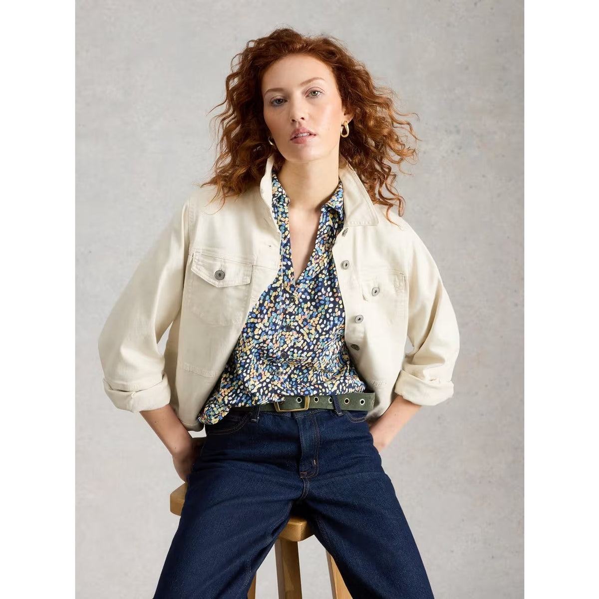 White Stuff Womens Annie Shirt 445888 Navy Print Clothing UK8 / Navy,UK10 / Navy,UK12 / Navy,UK14 / Navy,UK16 / Navy,UK18 / Navy