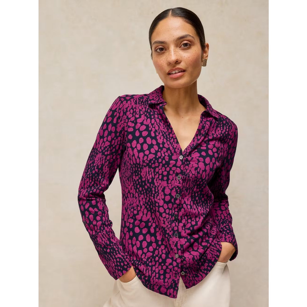 White Stuff Womens Annie Shirt 447354 Magenta Clothing UK8 / Magenta,UK10 / Magenta,UK12 / Magenta,UK14 / Magenta,UK16 / Magenta,UK18 / Magenta