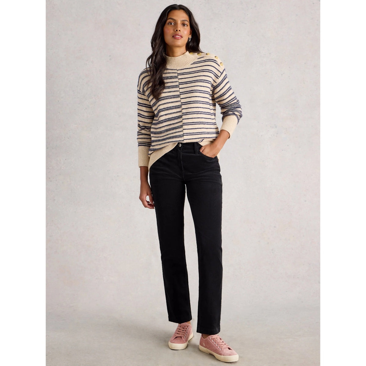 White Stuff Womens Brooke Cord Trousers 444855 Charcoal Grey Clothing UK8 REG / Charcoal,UK10 REG / Charcoal,UK12 REG / Charcoal,UK14 REG / Charcoal,UK16 REG / Charcoal,UK18 REG / Charcoal