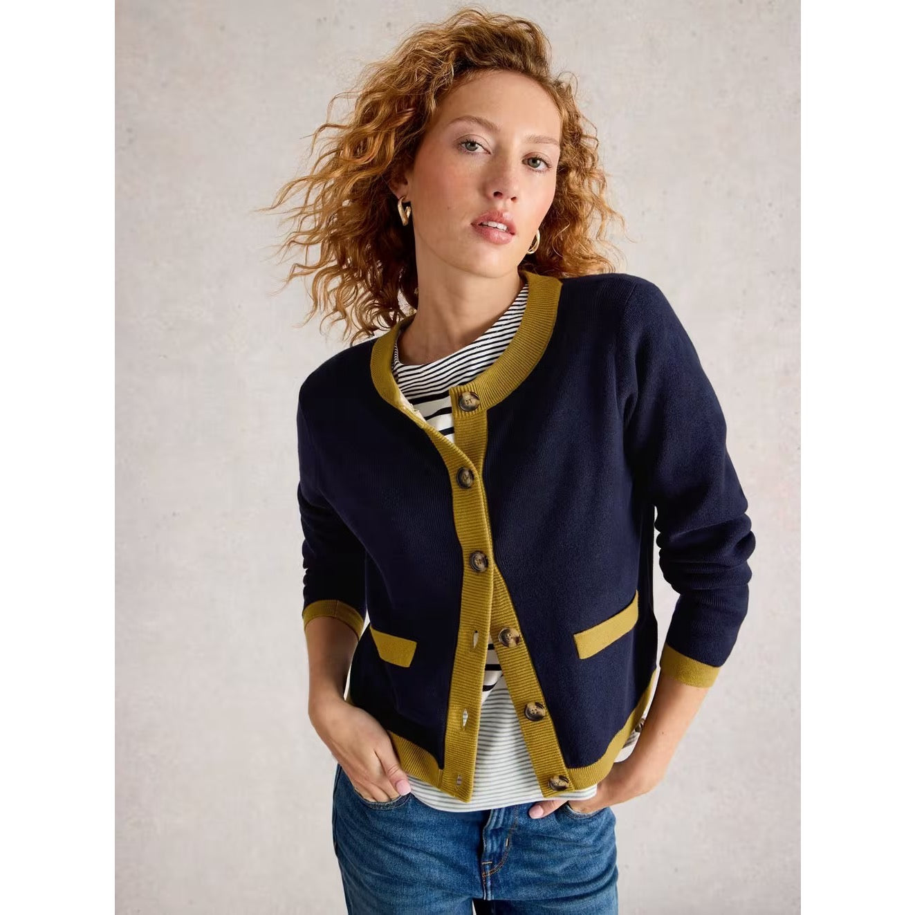 White Stuff Womens Charlotte Cardigan 444078 Navy Clothing UK8 / Navy,UK10 / Navy,UK12 / Navy,UK14 / Navy,UK16 / Navy,UK18 / Navy