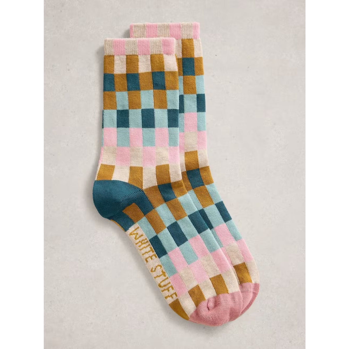 White Stuff Womens Checkerboard Socks 445159 Clothing UK3-5 / Multi,UK6-8 / Multi
