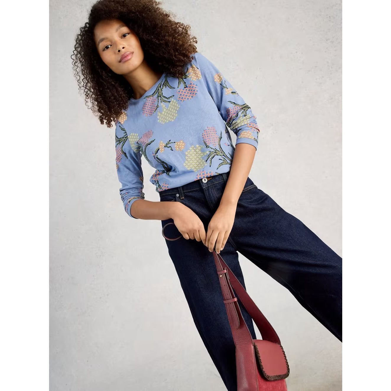 White Stuff Womens Clara Top 445373 Blue Print Clothing UK8 / Blue,UK10 / Blue,UK12 / Blue,UK14 / Blue,UK16 / Blue