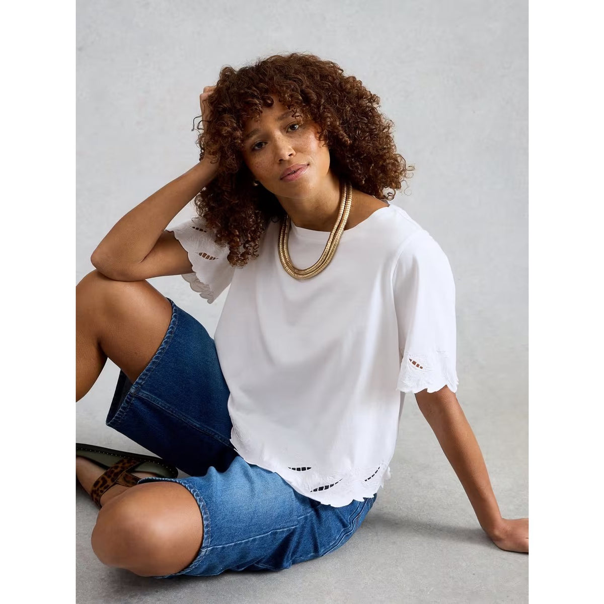 White Stuff Womens Colleen Cutwork Top 445843 White Clothing UK8 / White,UK10 / White,UK12 / White,UK14 / White,UK16 / White