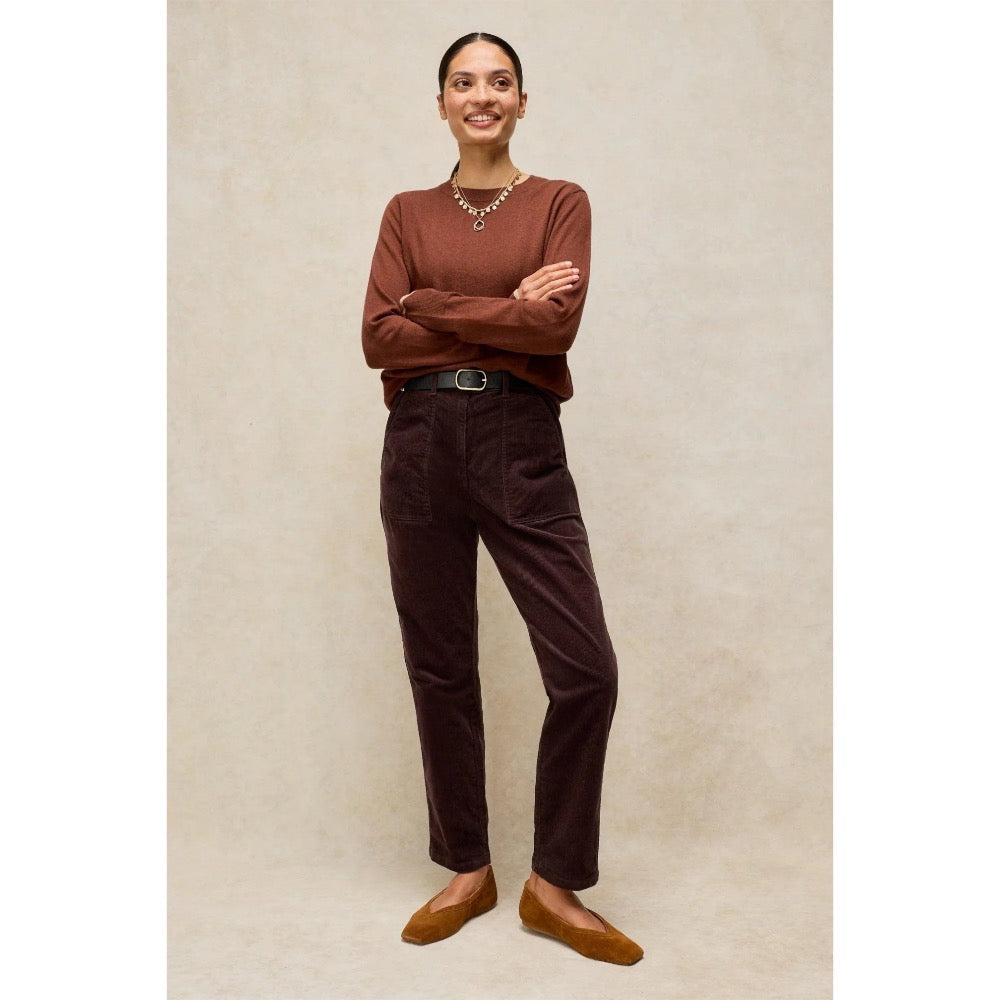 White Stuff Womens Cord Twister Trousers 446861 Dark Brown Clothing UK10 REG / Brown,UK12 REG / Brown,UK14 REG / Brown,UK16 REG / Brown