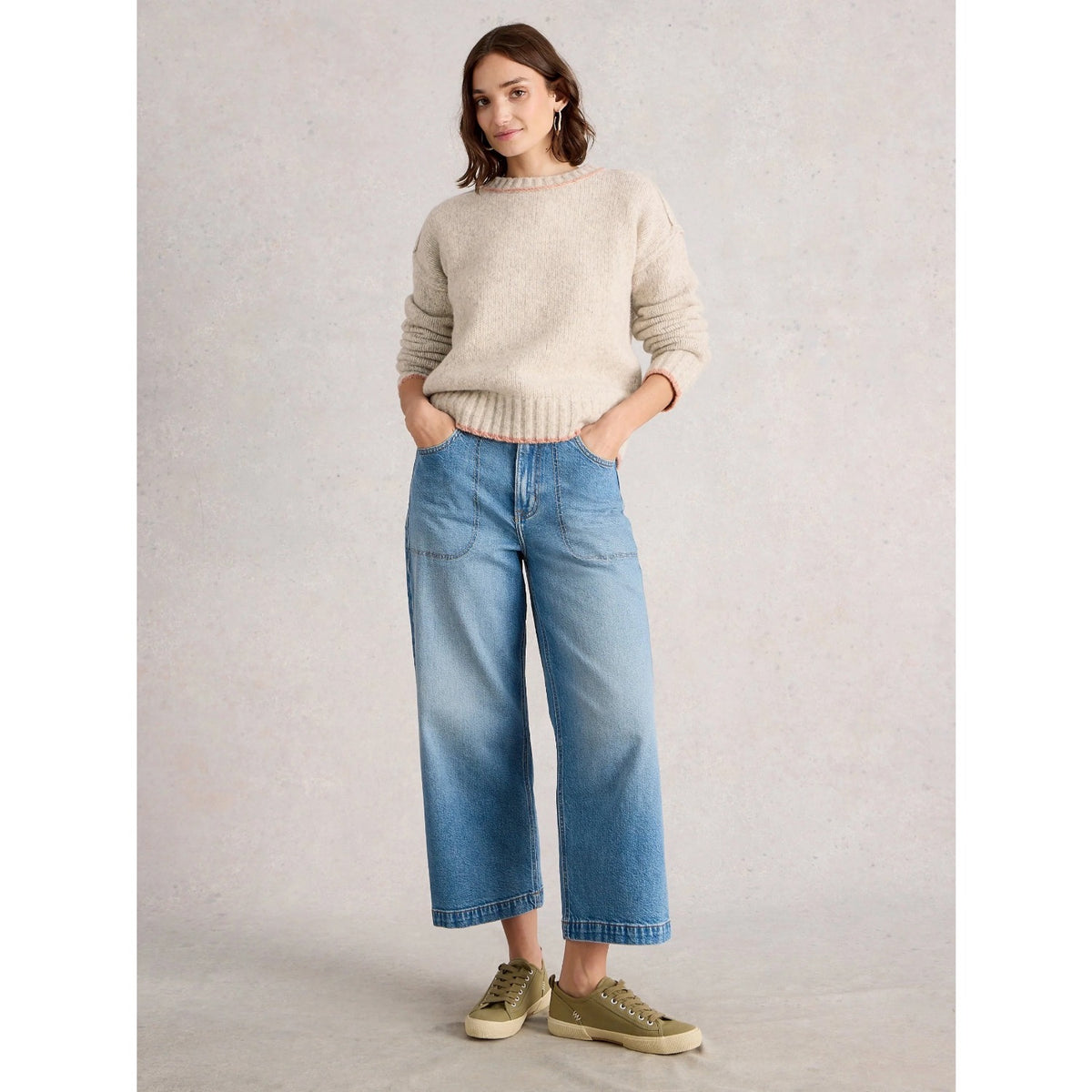 White Stuff Womens Justine Jumper 444072 Natural Clothing UK8 / Natural,UK10 / Natural,UK12 / Natural,UK14 / Natural,UK16 / Natural